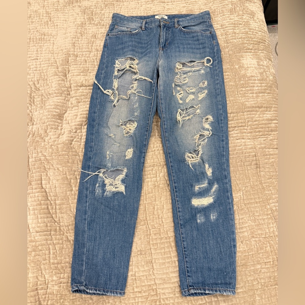 Distressed jeans